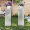 vidaXL Taimede alus 2 pcs Hõbedane 24 x 24 x 75 cm Tsingitud teras