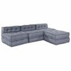 vidaXL Mooduldiivan 4 pcs Hall kangas
