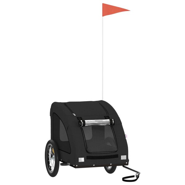 vidaXL lemmiklooma ratta järelkäru, must, oxford kangas/raud