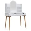 vidaXL Tualettlaua komplekt FAUSKE 4 pcs Valge 100 x 50 x 143 cm