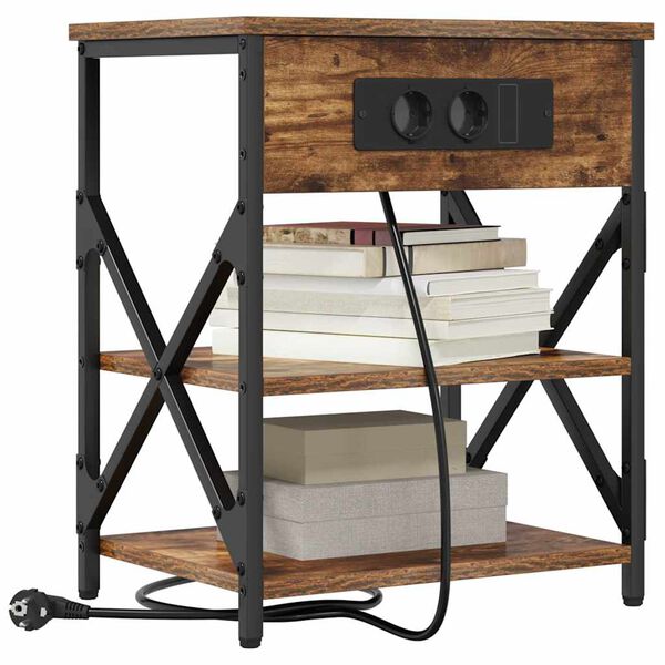 vidaXL &Ouml;&ouml;lambi kapp Suitsetatud tamm 41 x 31 x 51 cm Tehispuit