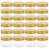 vidaXL kuldsete kaantega klaasist moosipurgid 24 tk, 110 ml