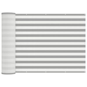 vidaXL Baldahhiin 200 x 500 cm PU kaitsega kangas Helehall ja valge