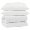 vidaXL Teki komplekt padjaga 3 pcs Valge Mikrofiber ja allahindlused