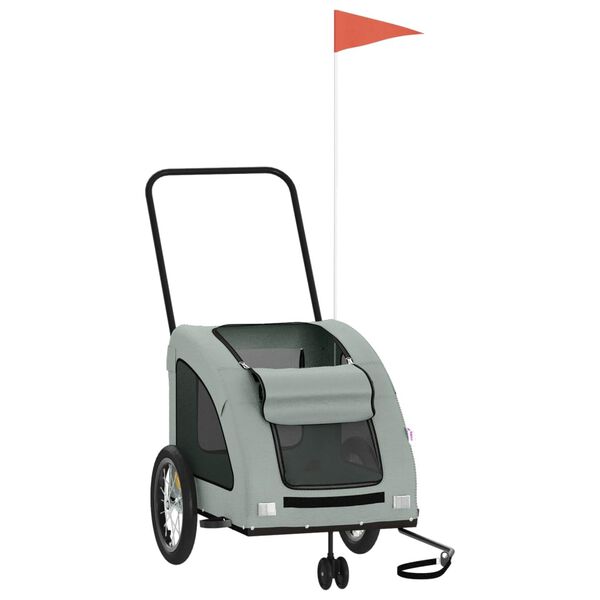 vidaXL lemmiklooma ratta järelkäru, hall, oxford kangas/raud