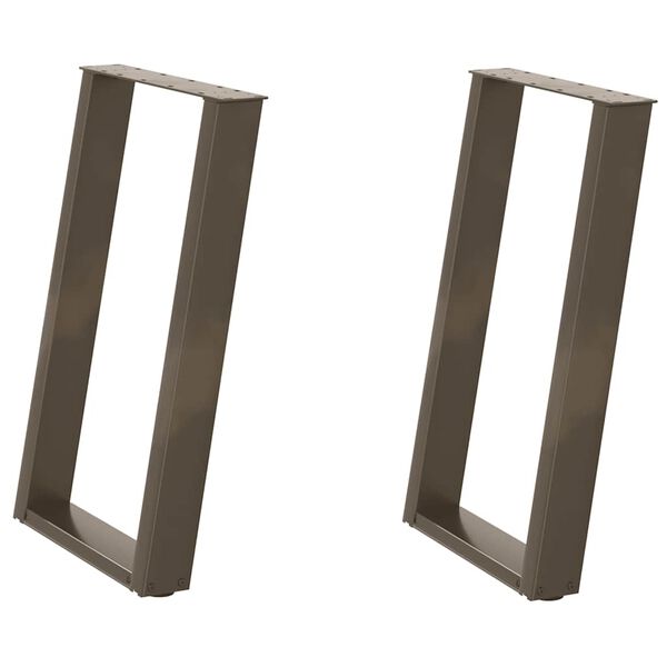 vidaXL s&ouml;&ouml;gilaua jalad U-kujulised 2 tk, naturaalne teras, 60 x (72&ndash;73) cm, teras