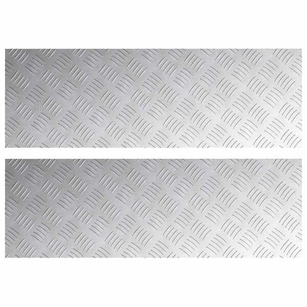 vidaXL Astme katte Ristk&uuml;lik 2 pcs H&otilde;bedane 90 x 30 cm Alumiinium