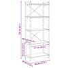 vidaXL Raamatukapp Vana puit 60 x 30 x 155 cm Tehispuit