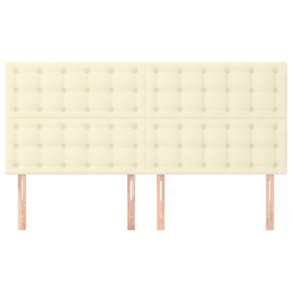 vidaXL peatsikate kreemjasvalge 200 x 5 x 118/128 cm kunstnahast