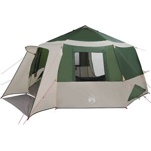 vidaXL Kabiintelt 12-inimesega Roheline ja Hall 500 x 500 x 294 cm
