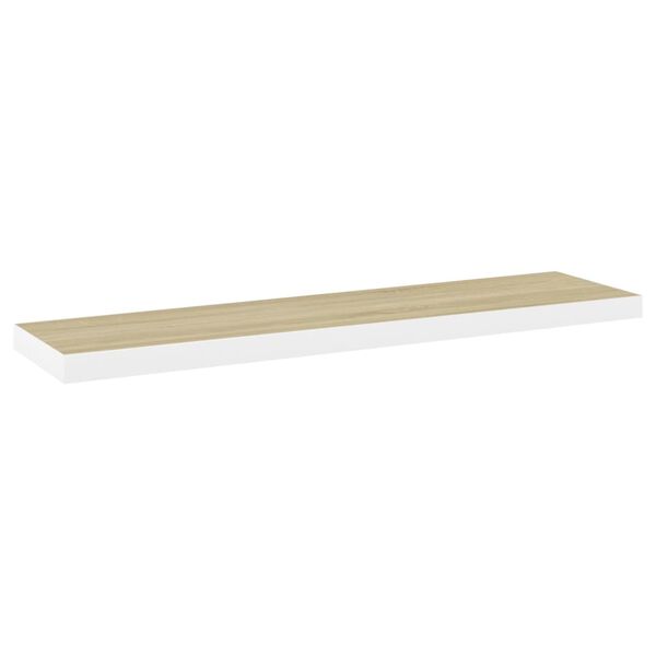 vidaXL seinariiulid, 4 tk, tamm ja valge, 90 x 23,5 x 3,8 cm MDF