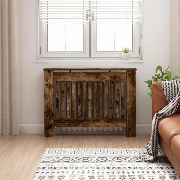 vidaXL Radiaatori kate Suitsetatud tamm 112 x 19 x 81,5 cm Tehispuit