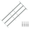 vidaXL Turva grill akendele 3 risttalaga 3 pcs 630-1140 mm