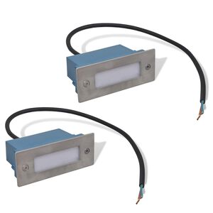 S&uuml;vistatud LED-trepivalgustid 2 tk, 44 x 111 x 56 mm