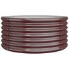 vidaXL aia taimekast, galvaniseeritud teras, 80 x 80 x 36 cm, pruun