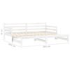 vidaXL väljatõmmatav päevavoodi ilma madratsita, valge, 2x(90x200) cm