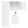 vidaXL Vannitoa kapikomplekt 5 pcs Valge 43 x 16 x 62,5 cm Tehispuit