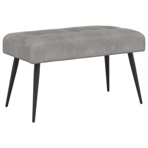 vidaXL N&ouml;&ouml;riga pehmendatud pink Helehall 80 x 40 x 46 cm Samet