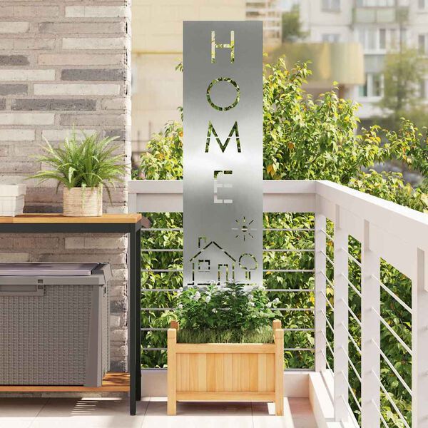 vidaXL Aia privaatsuse kate Hõbedane 32 x 140 cm Tsingitud teras