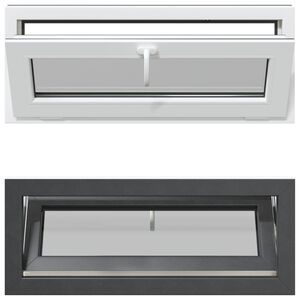 vidaXL Keldriakendus RISOR 100 x 40 cm PVC ja klaas Antratsiit