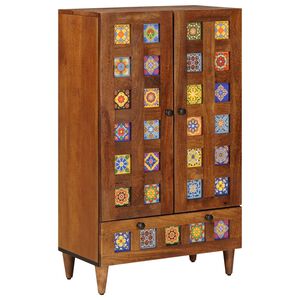 vidaXL K&otilde;rgushein uksega P&auml;hklipuit 60 x 33,5 x 100 cm Tugev mango puu