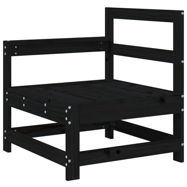 vidaXL 3-osaline aiamööblikomplekt, must, toekas männipuit