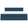 vidaXL Ottomani voodiraam madratsitega, tumesinine, 160x200 cm, samet