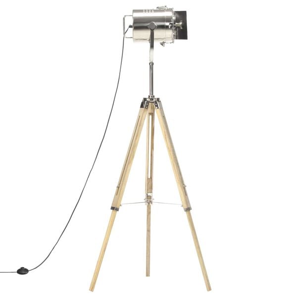 vidaXL kolme jalaga põrandalamp, mangopuit, 140 cm