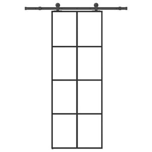 vidaXL liuguks koos tarvikutega, 76 x 205 cm, ESG-klaas ja alumiinium