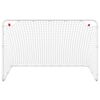 vidaXL jalgpallivärav, valge, 122 x 81 x 81 cm, teras
