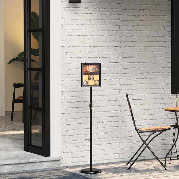 vidaXL Messin&auml;itus Displays Must 25 x 25 x 125 cm Alumiinium