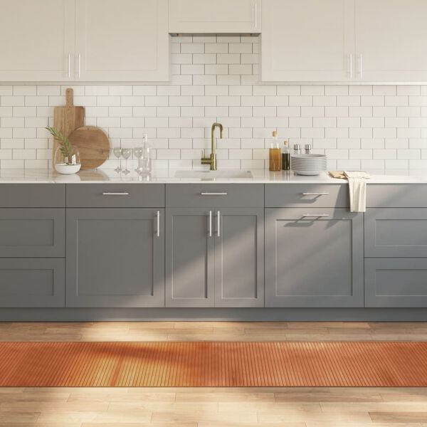 vidaXL vaip, ristk&uuml;likukujuline, pruun, 60 x 500 cm, bambus