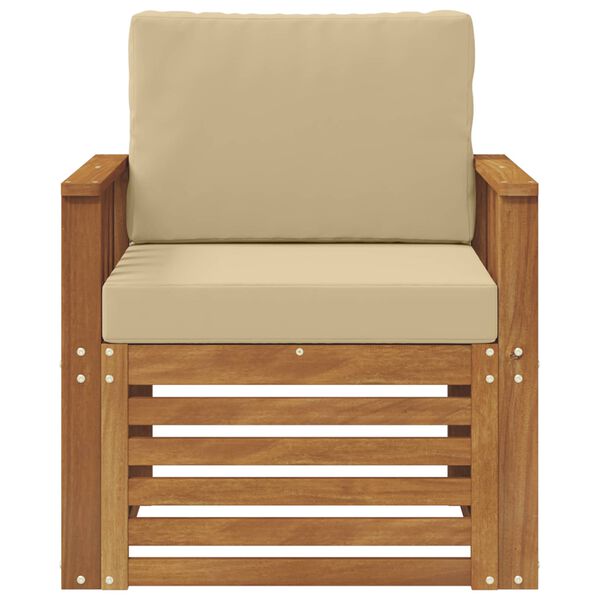 vidaXL V&auml;li diivanikomplekt Tugev akaatsiapuit ja pol&uuml;ester Neutraalne