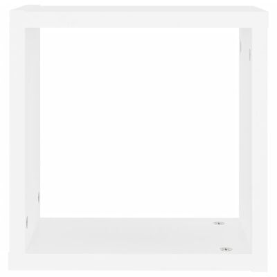 vidaXL kuubikukujulised seinariiulid 2 tk, valge, 30 x 15 x 30 cm
