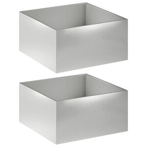 vidaXL Aia istutuspot 2 tk H&otilde;bedane 60 x 60 x 40 cm Roostevaba teras