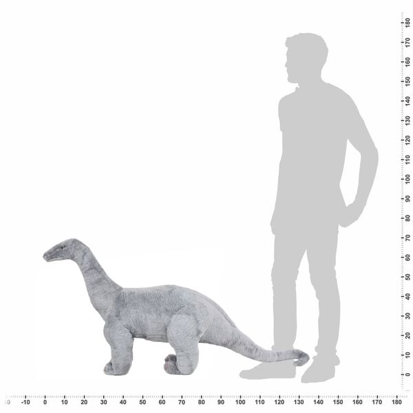 vidaXL seisev brahhiosaurus, pl&uuml;&uuml;s, hall XXL