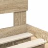 vidaXL Voodi raam peaga Sonoma tamm 135 x 190 cm Tehispuit
