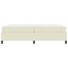 vidaXL Voodi raam madratsiga cream 200 x 200 cm kangas