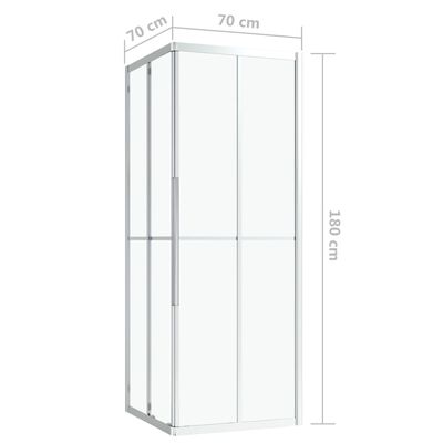 vidaXL dušikabiin, ESG-klaas, 70x70x180 cm