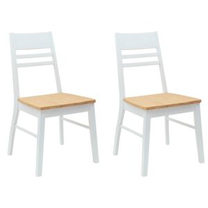 vidaXL S&ouml;&ouml;gitoa Toolid 2 tk Paks Kautsukipuit Valge 43 x 54 x 89 cm