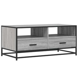 vidaXL kohvilaud, hall Sonoma tamm, 100x50x45 cm, tehispuit ja metall