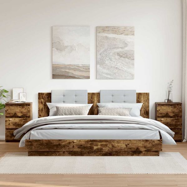 vidaXL &ouml;&ouml;kapid 2 tk, suitsutatud tamm, 40 x 35 x 62,5 cm, tehispuit