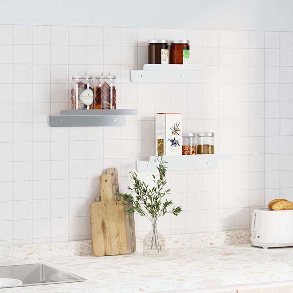 vidaXL seinariiulid 3 tk, hõbedane, roostevaba teras