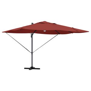 vidaXL P&auml;ikesevari LED -ribatuledega Terrakota 351 x 250 x 253 cm
