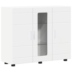 vidaXL Puidust kapp ladustamisega Valge 88,5 x 30,5 x 73 cm Tehispuit