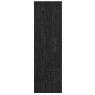 vidaXL raamaturiiul/ruumijagaja, must, 36x33x110 cm, täismännipuit