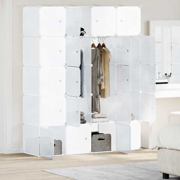 vidaXL hoiukuubiku korraldaja 20 kuubiku ja riputusvarrastega PP