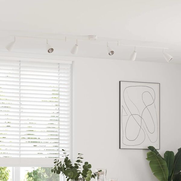 vidaXL Lae kohtvalgusti prožektoritega Valge 25.5 x 8 x 16 cm Metall