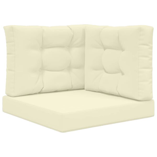 vidaXL V&auml;lim&ouml;&ouml;blitugi patja 3 pcs cream Pol&uuml;ester
