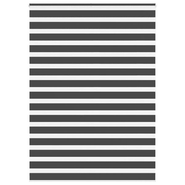 vidaXL Triibuline ruloo must 160x200 cm kanga laius 155,9 cm pol&uuml;ester